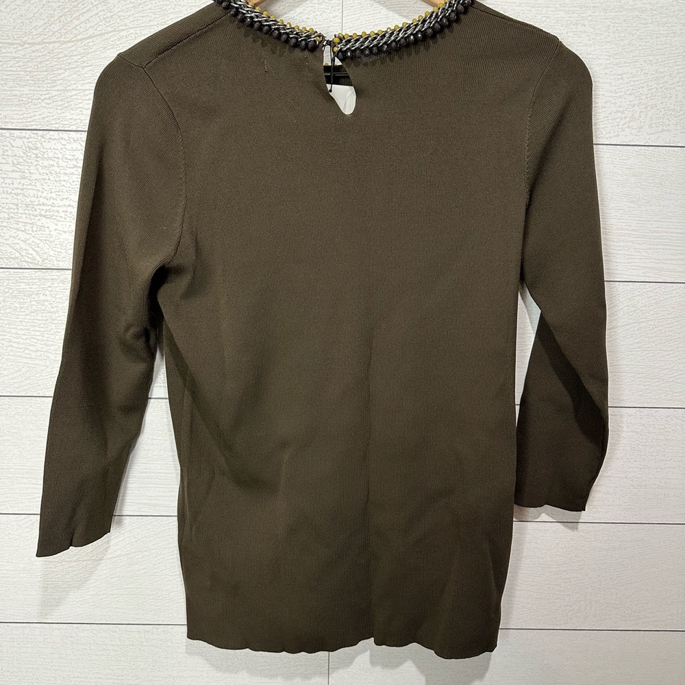 NWT Brown Zara Knit Sweater Size Medium - Picture 2 of 10